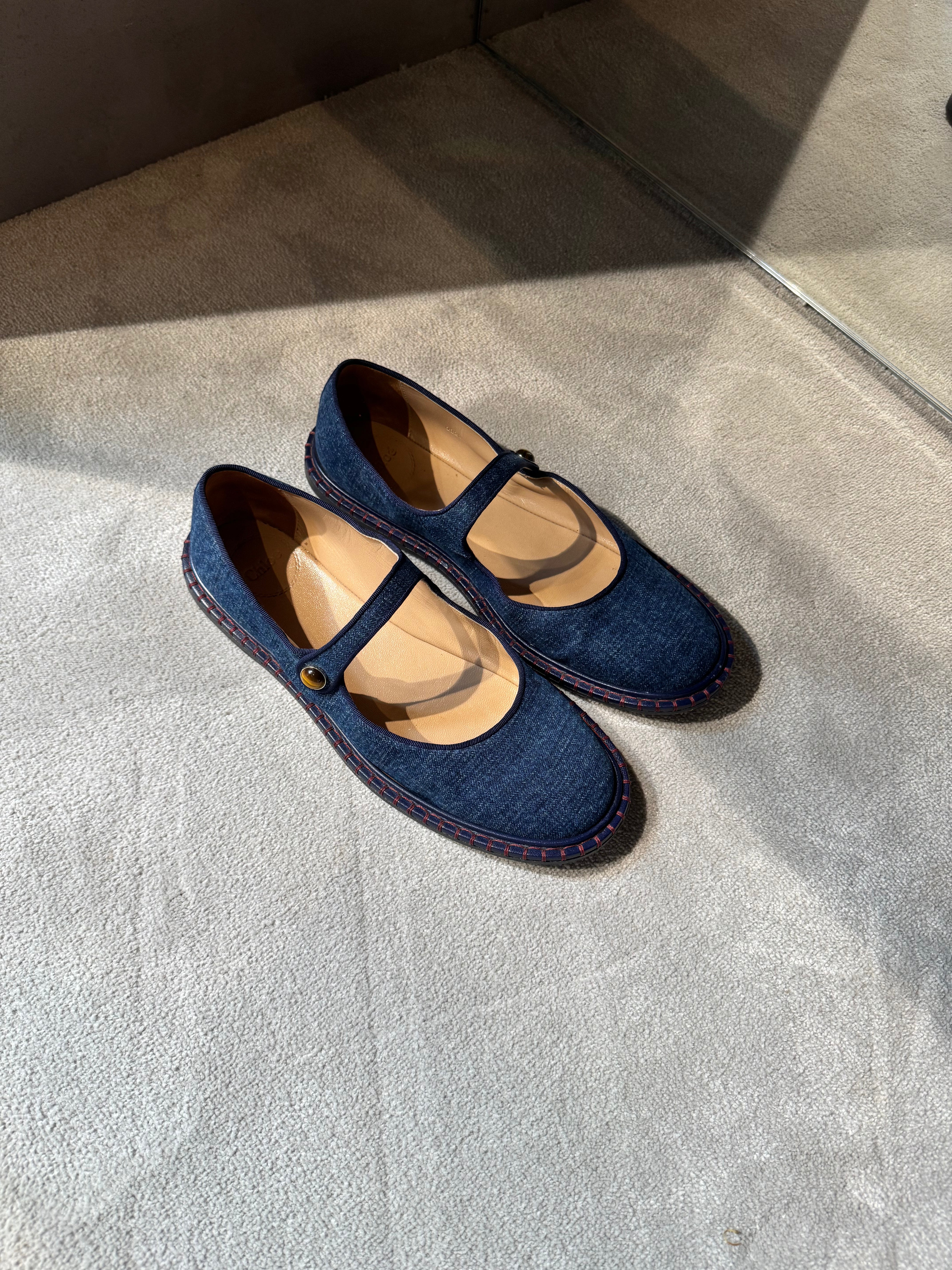 Chloé Denim Ballerina Flats