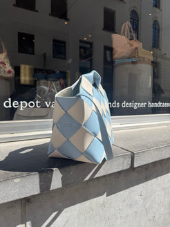 Loewe Gingham Woven Leather Basket Bag