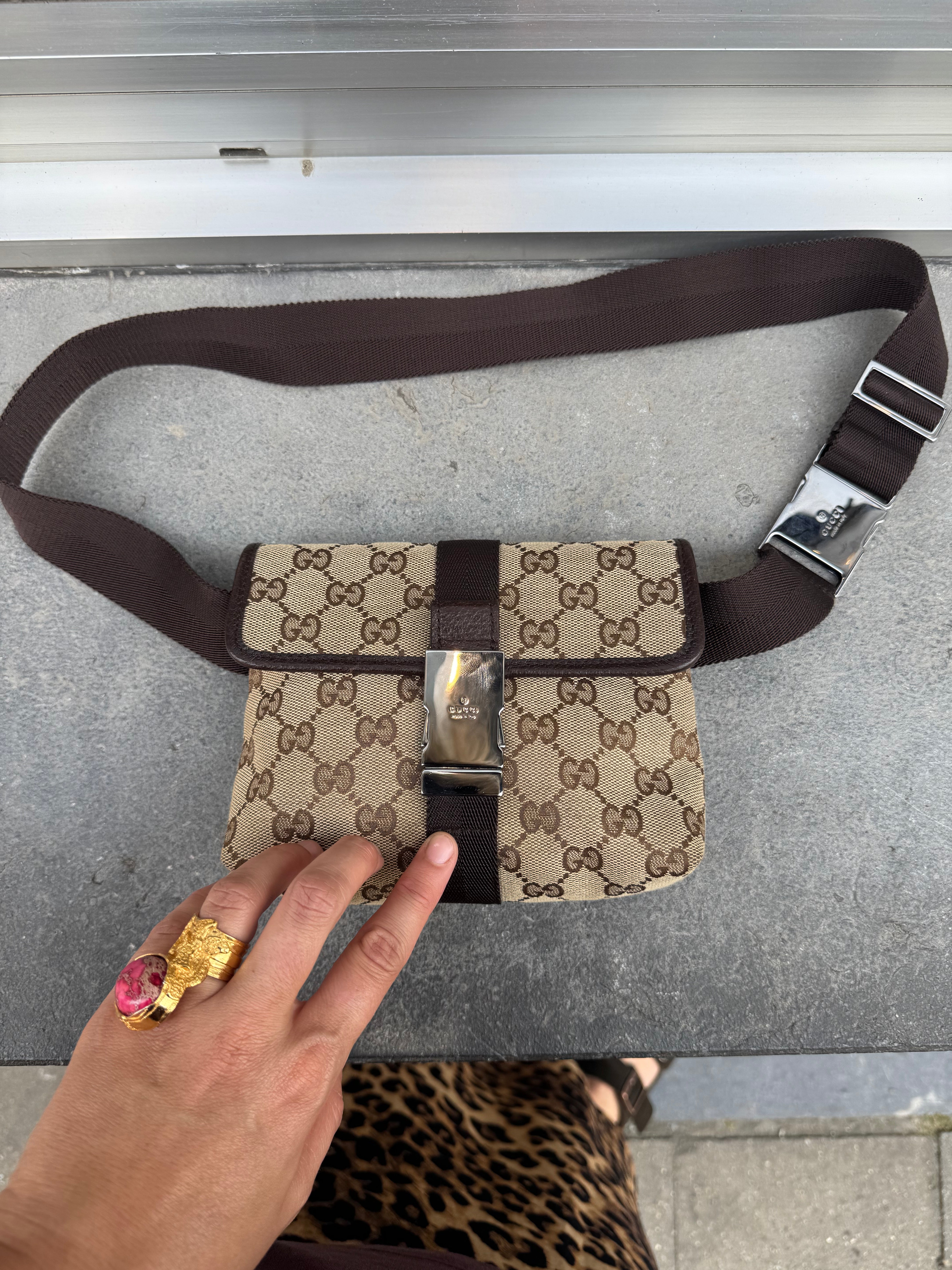 Gucci Canvas Monogram Bum Bag