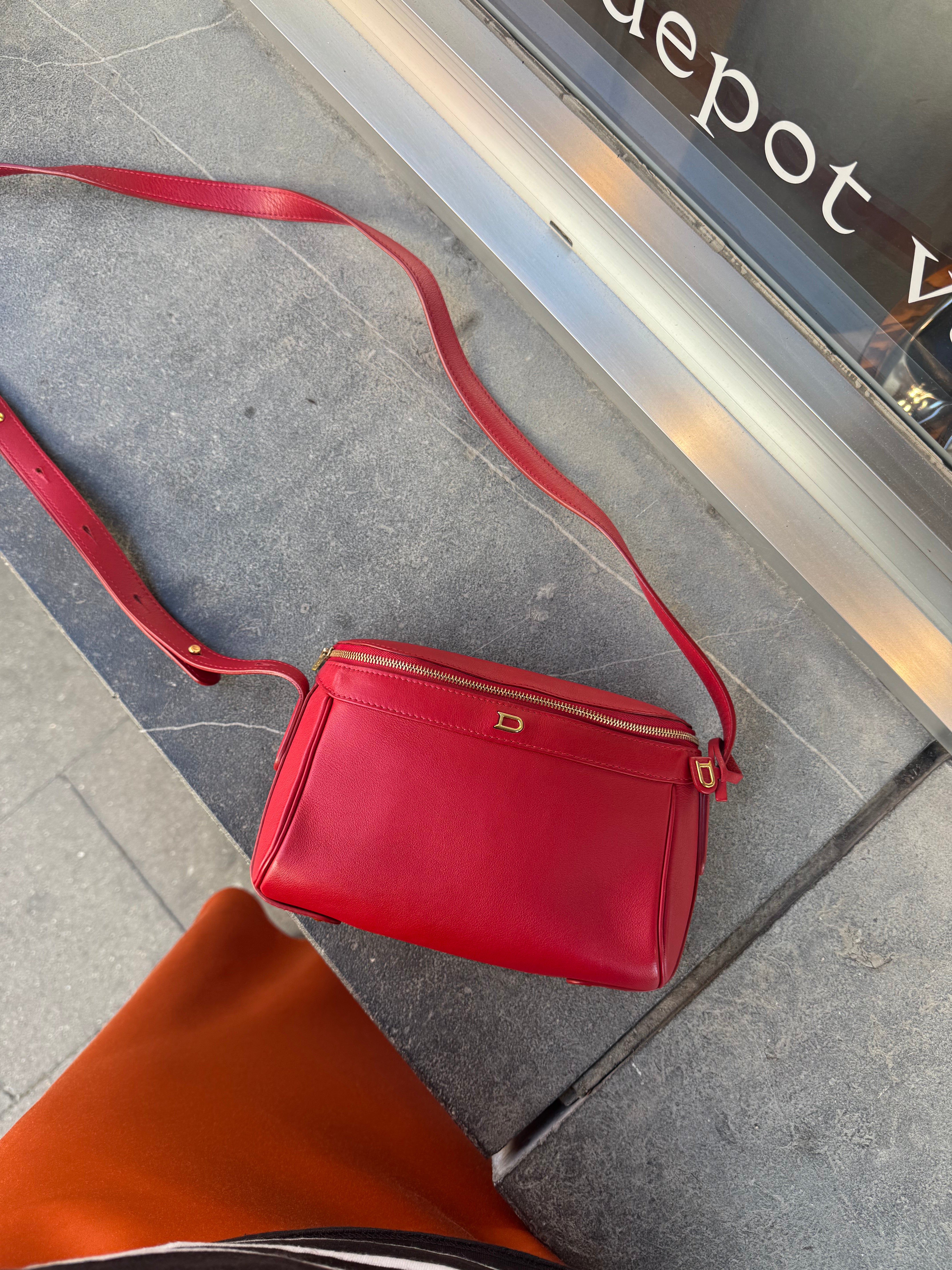 Delvaux Red Tramway Crossbody Bag