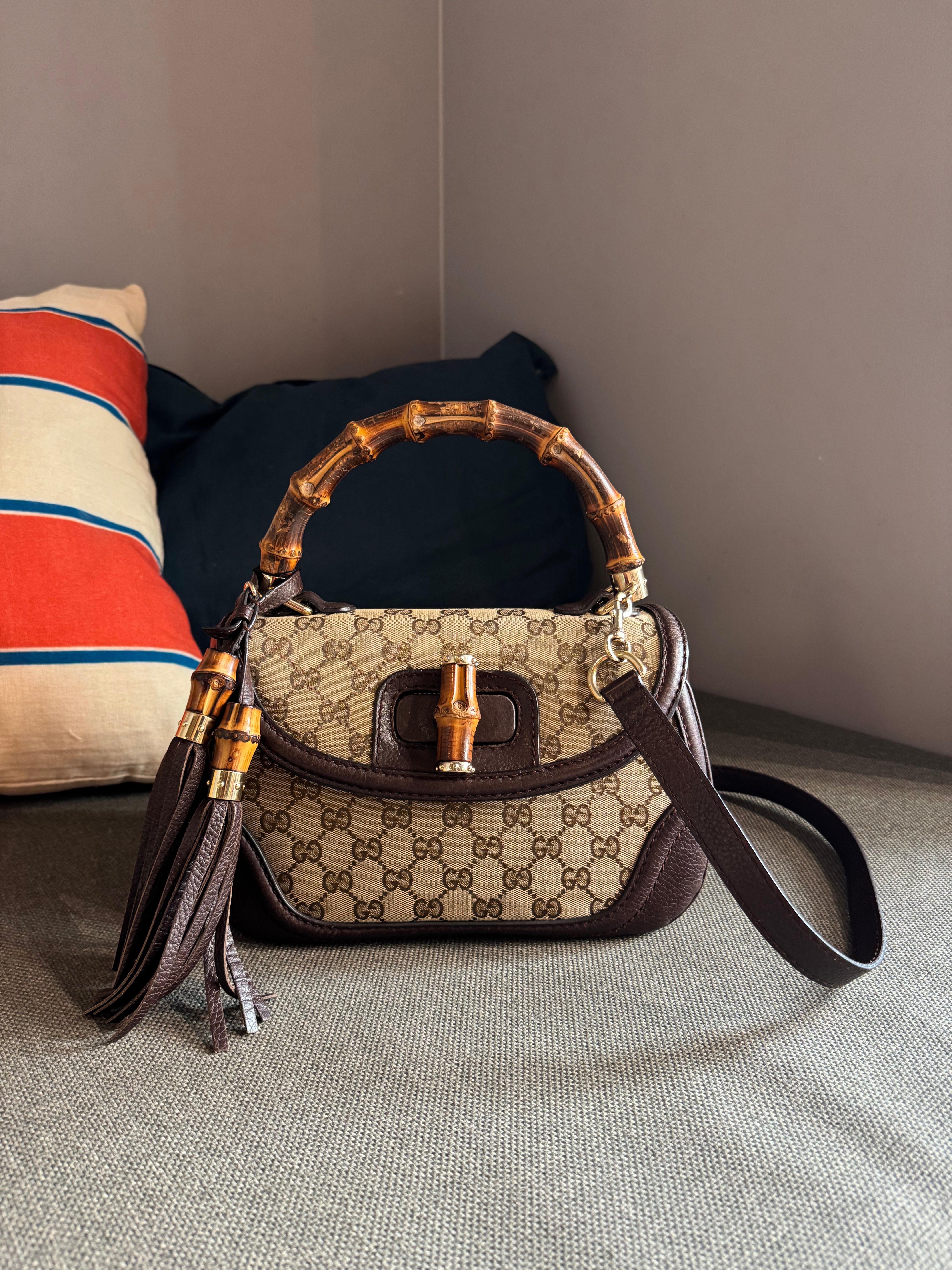 Gucci 1947 Bamboo Medium Bag Monogram