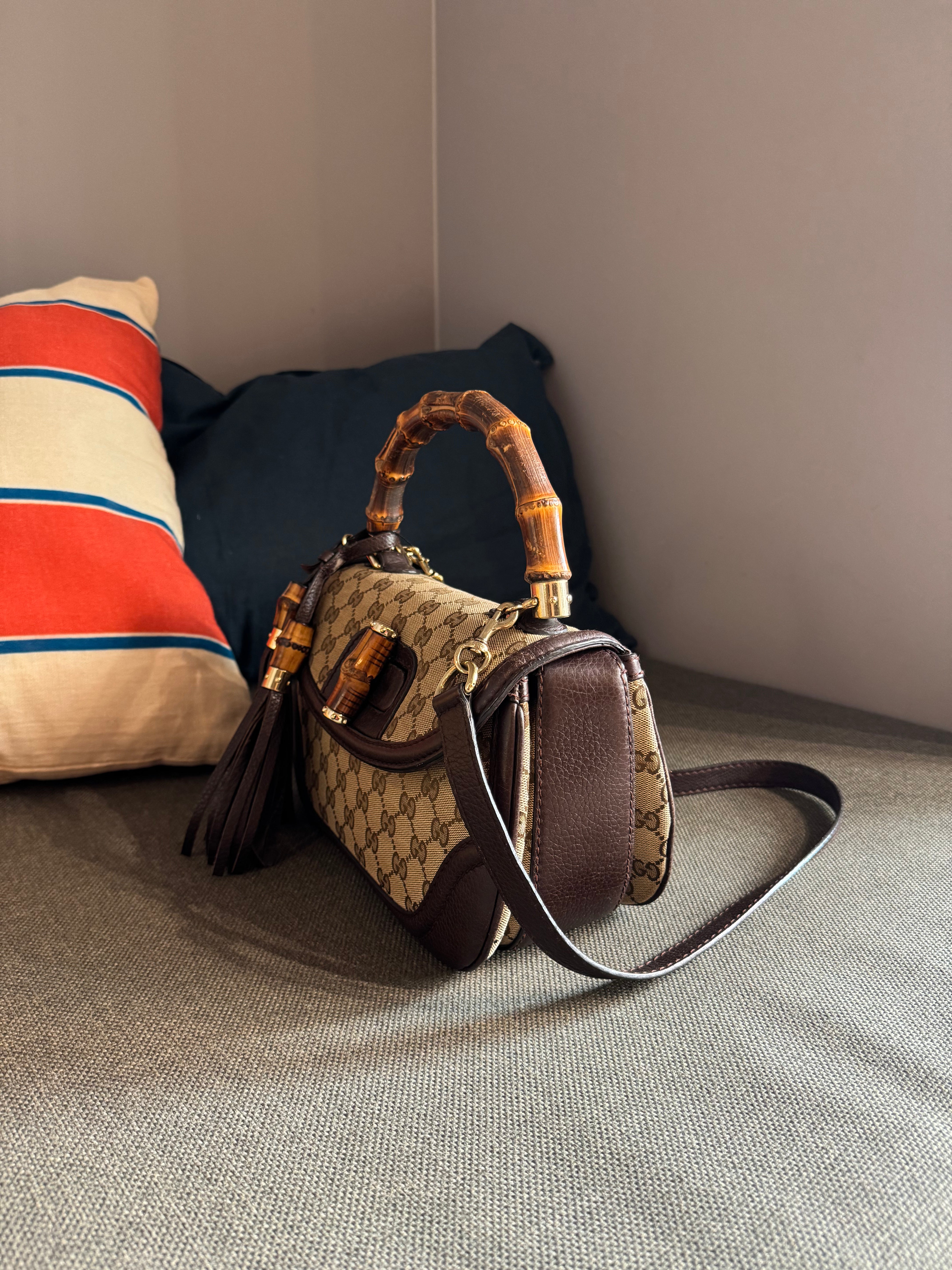 Gucci 1947 Bamboo Medium Bag Monogram