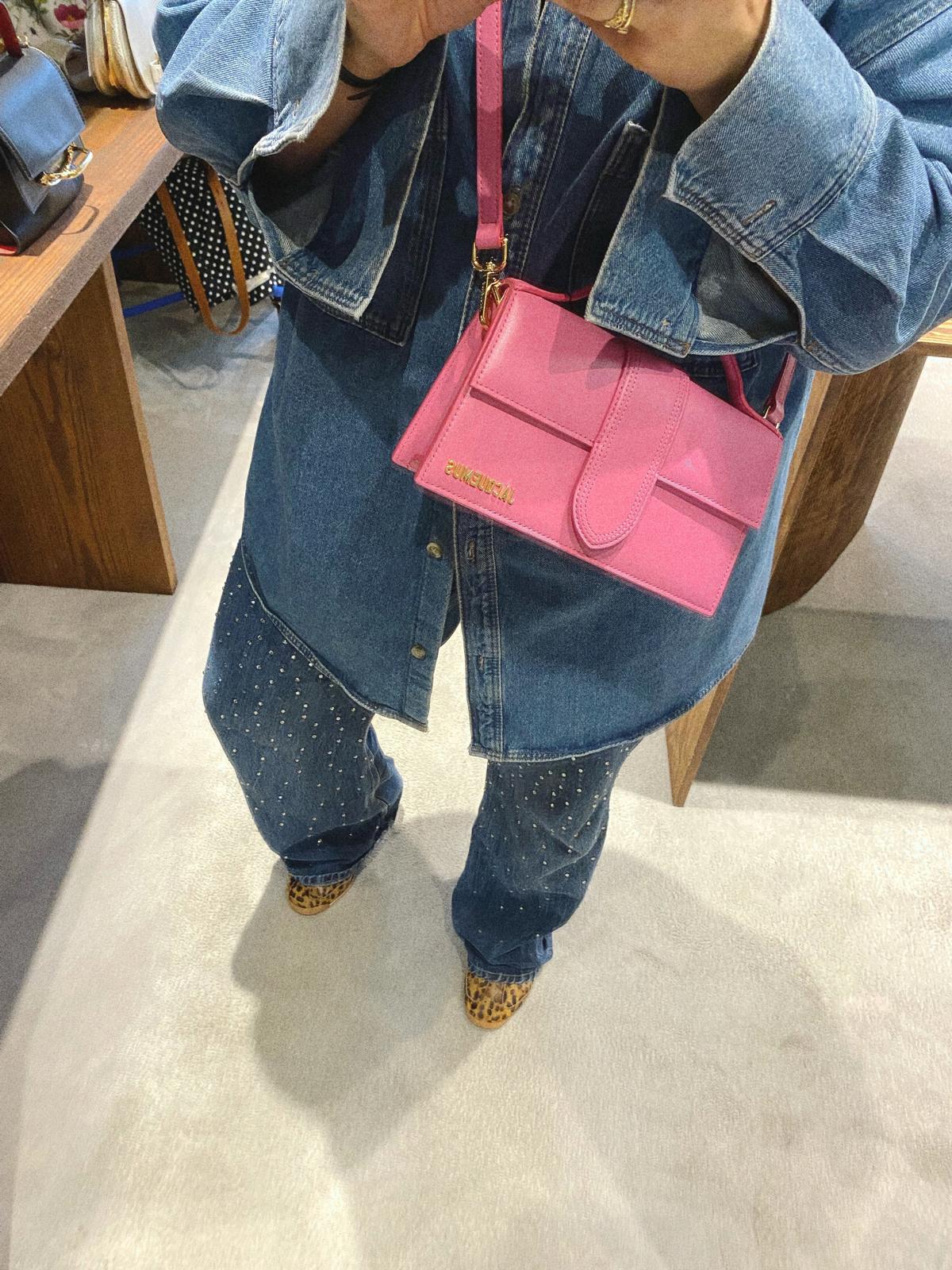 Jacquemus Pink Leather Le Grand Bambino Bag