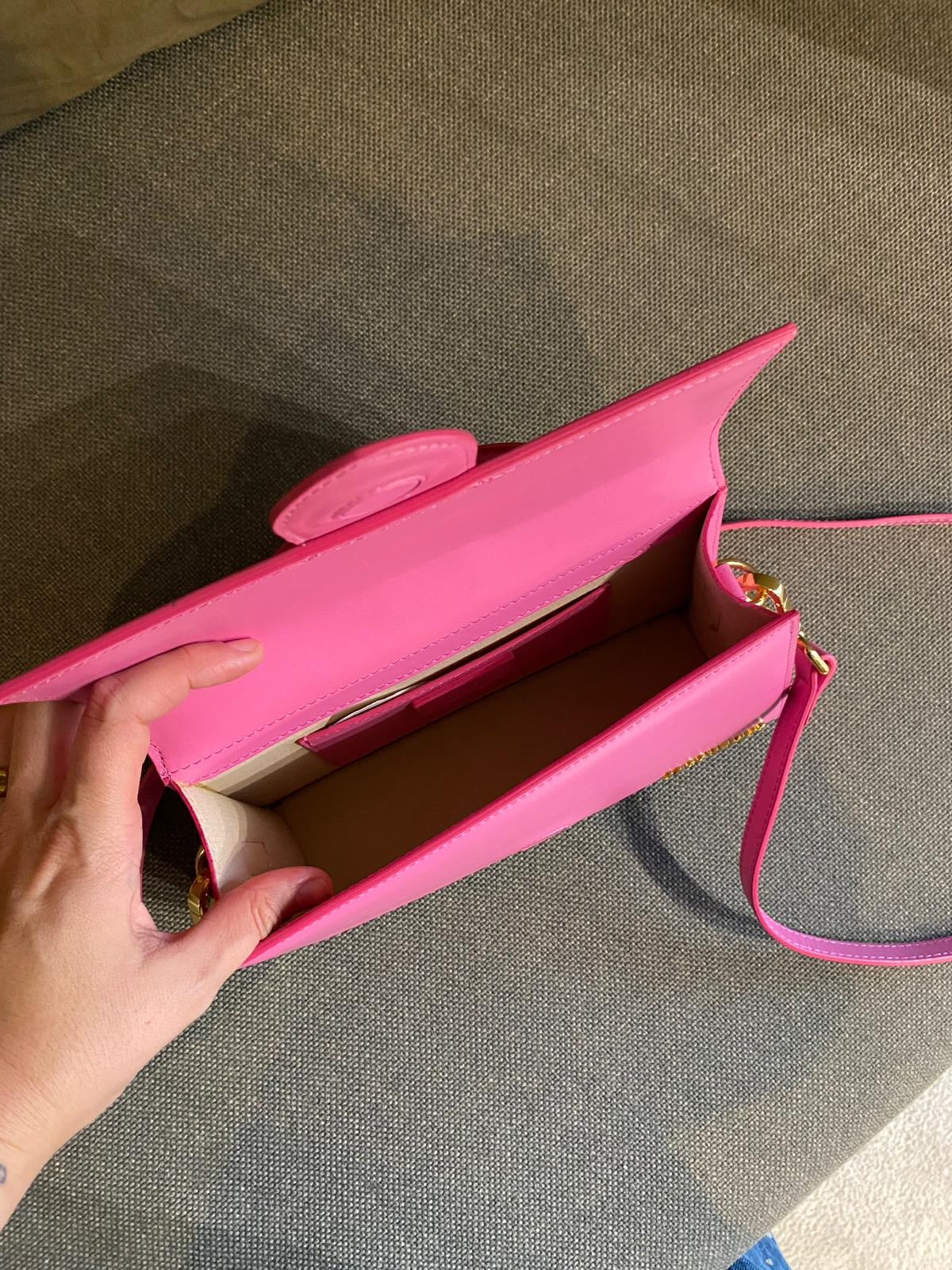 Jacquemus Pink Leather Le Grand Bambino Bag