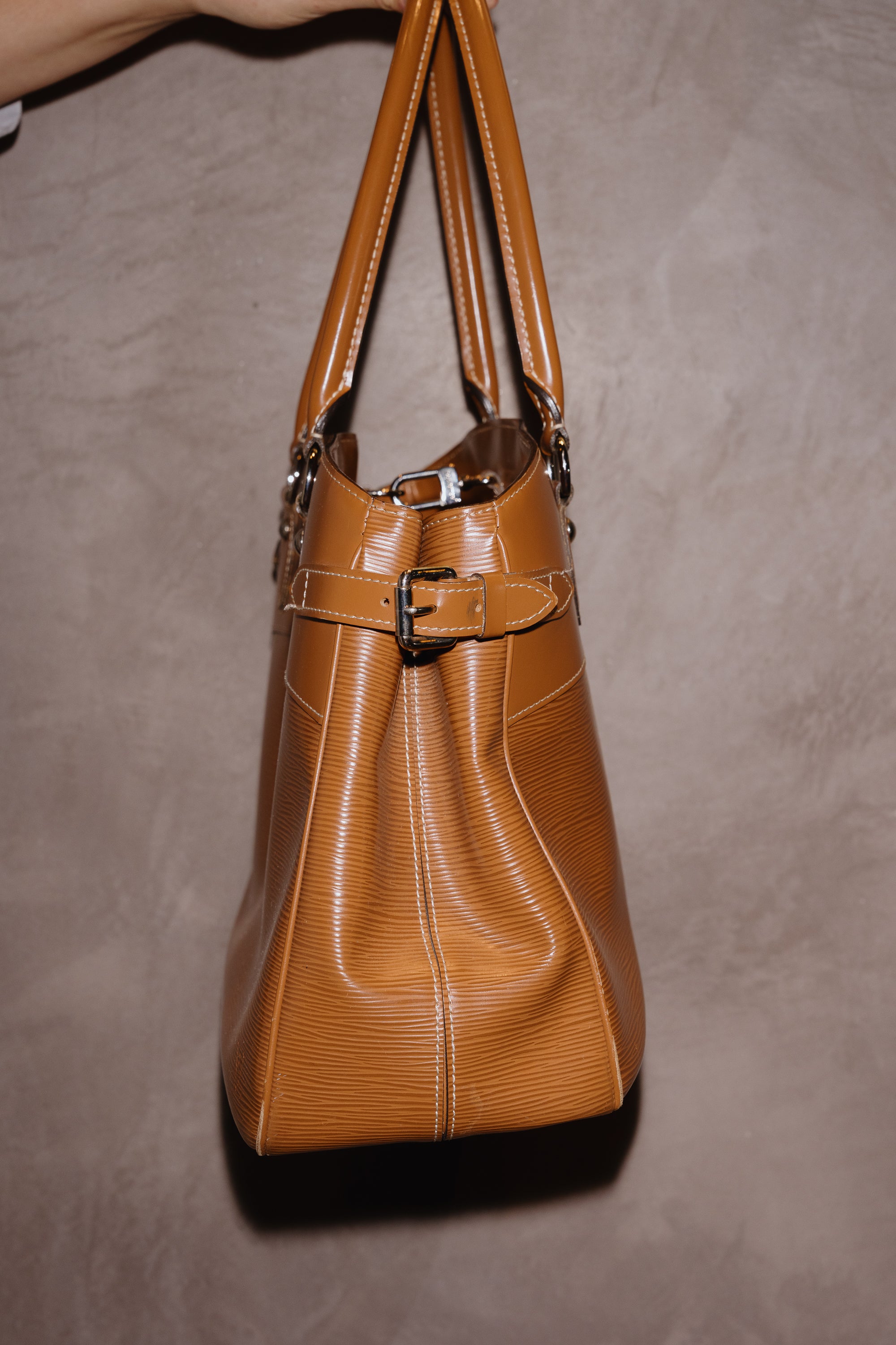 Louis Vuitton Camel Epi Leather Passy GM Shoulder Bag