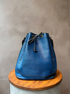 Louis Vuitton Blue Epi Leather Noé Shoulder Bag