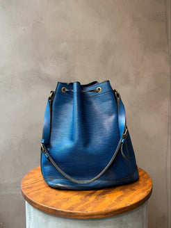 Louis Vuitton Blue Epi Leather Noé Shoulder Bag