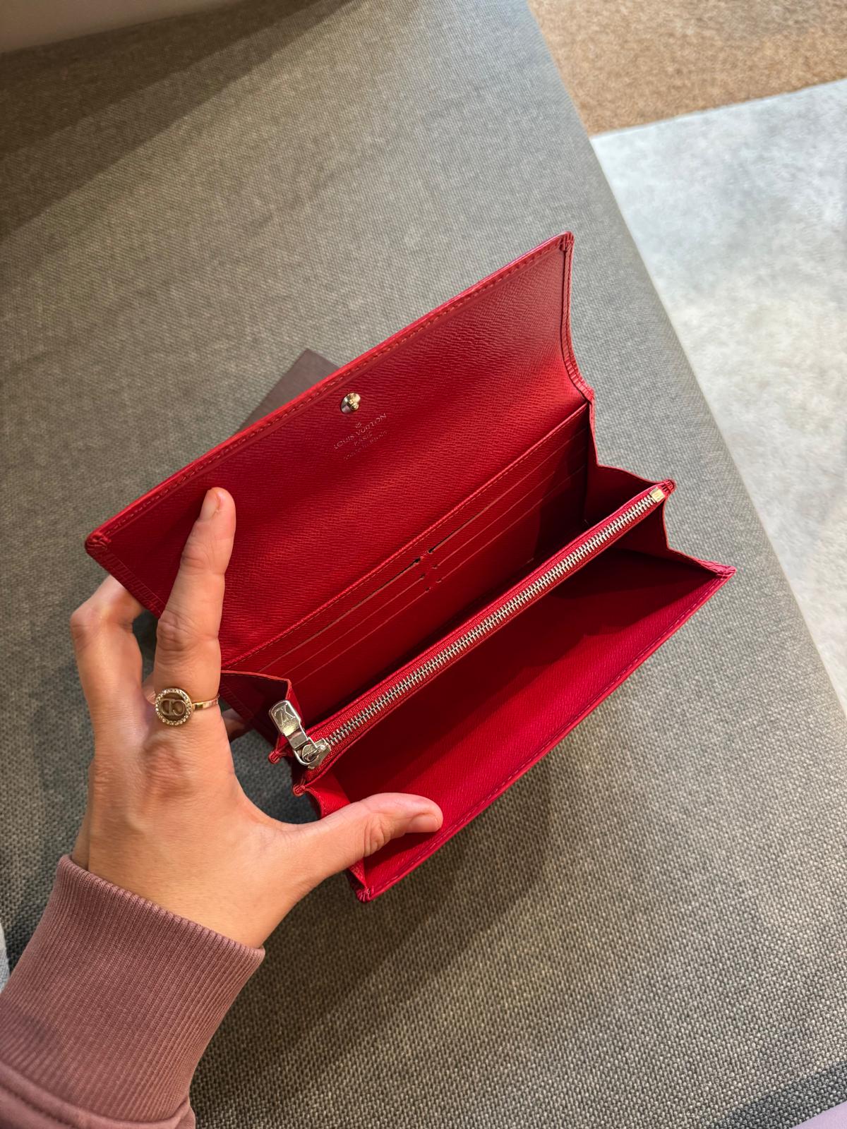 Louis Vuitton Sarah Red Epi Leather Wallet