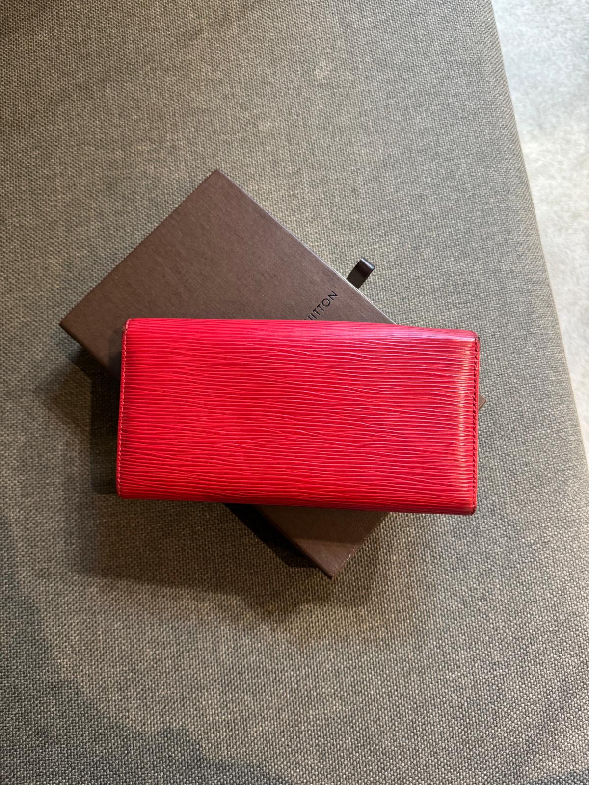 Louis Vuitton Sarah Red Epi Leather Wallet