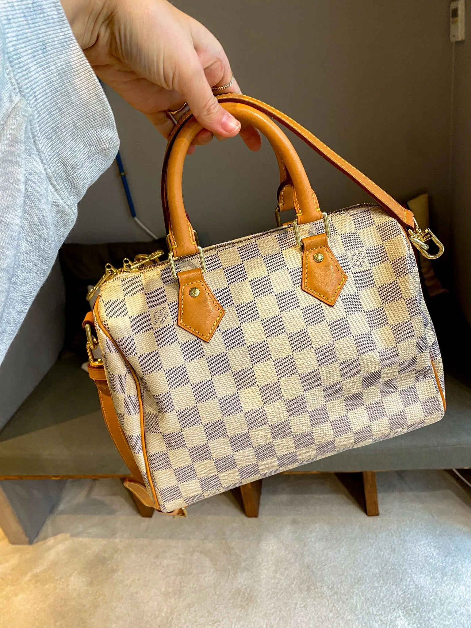 Louis Vuitton Speedy 25 Damier Azur Bag