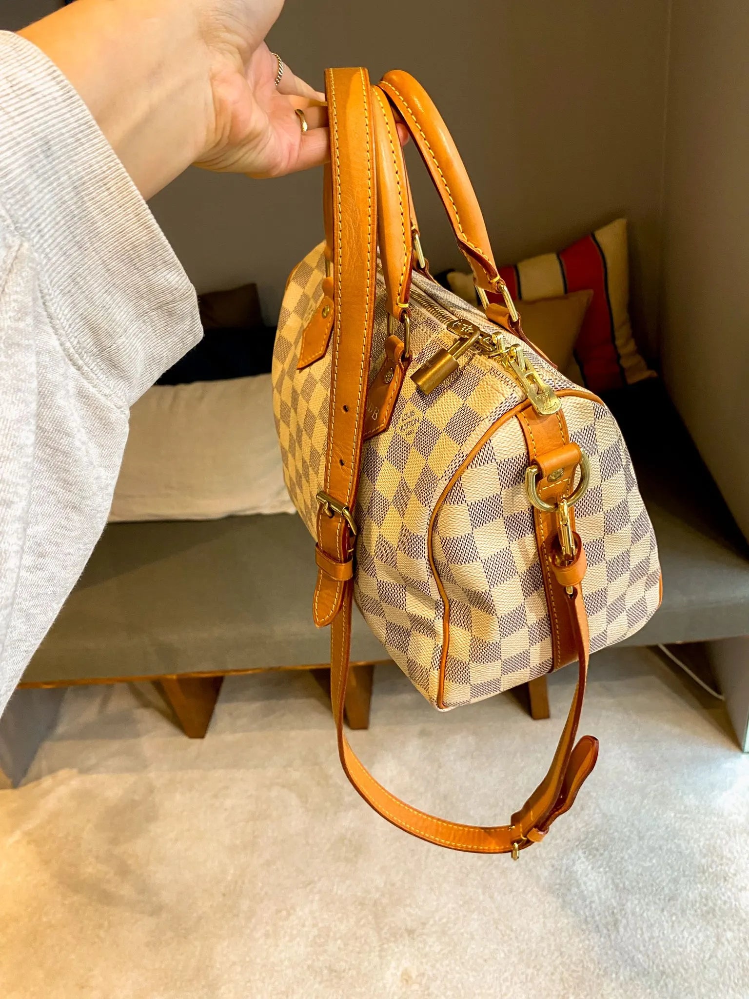 Louis Vuitton Speedy 25 Damier Azur Bag