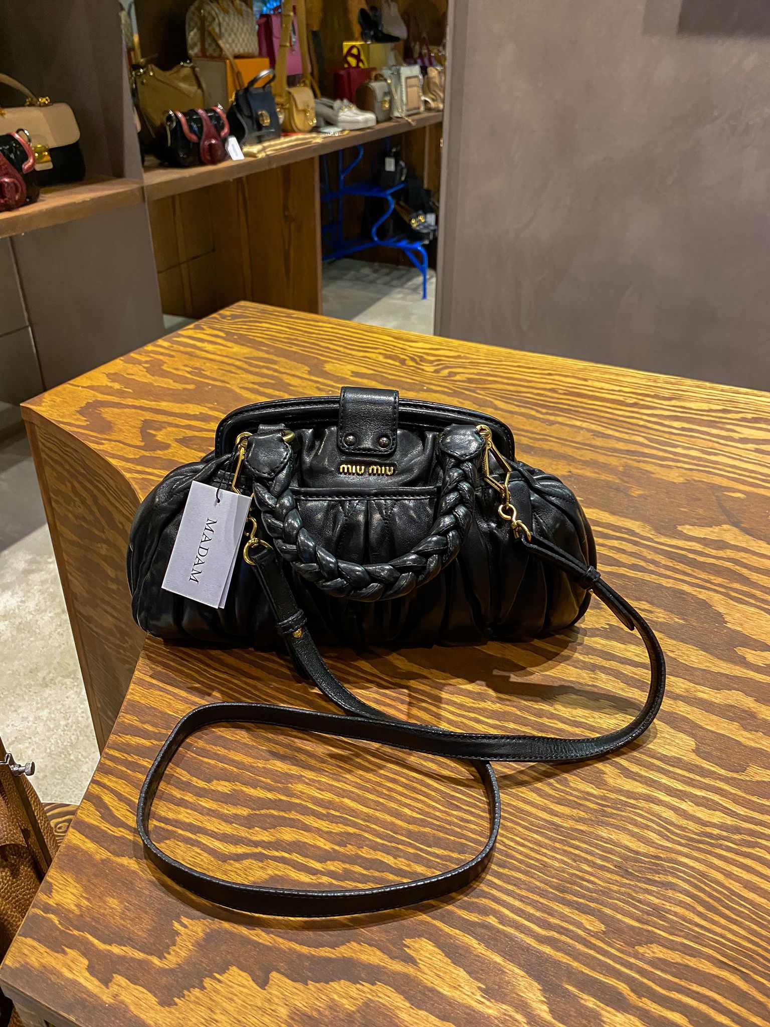 Miu Miu Matelassé Black Bag