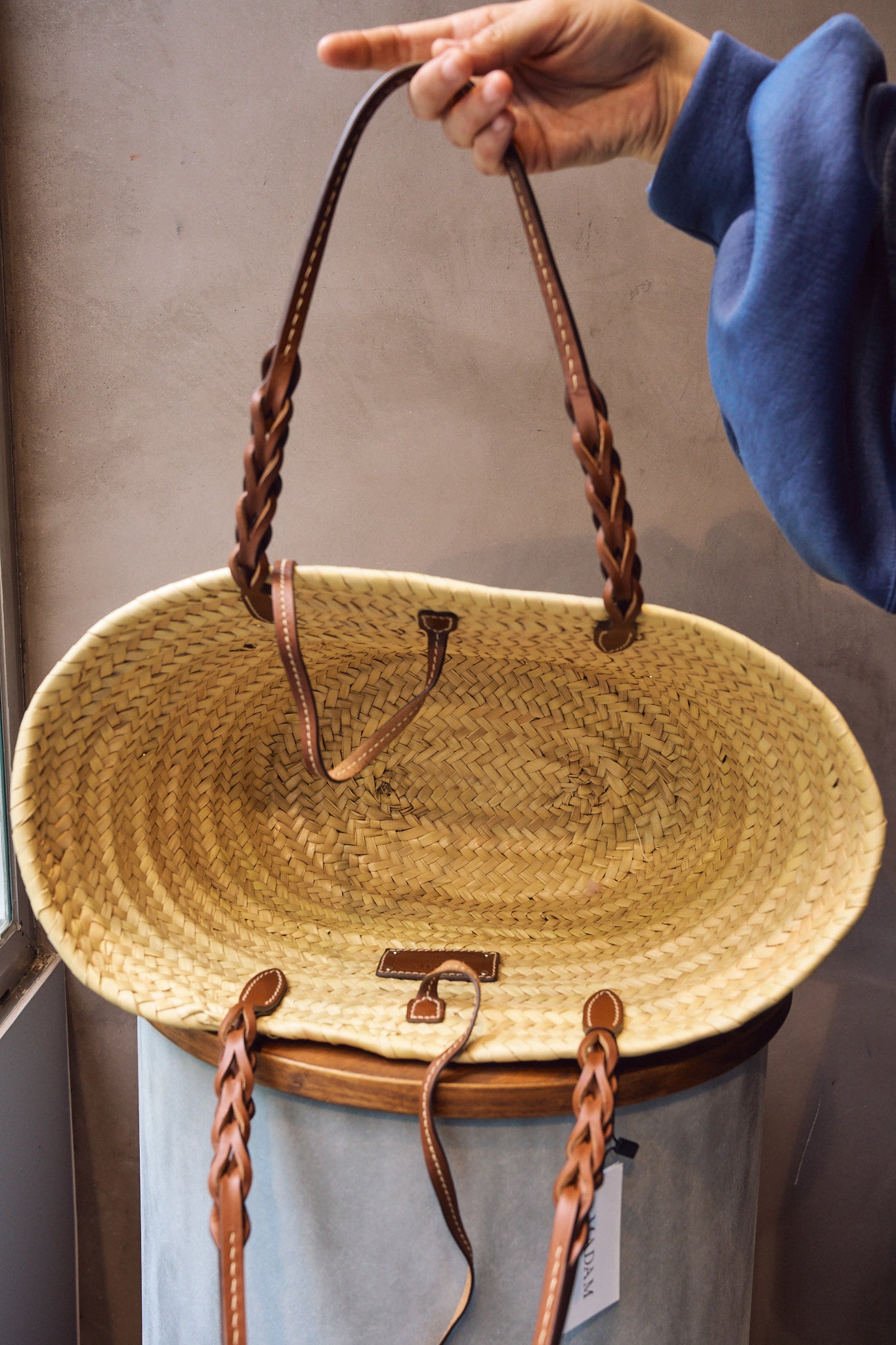 Prada Basket Bag – Natural Woven with Camel Trim