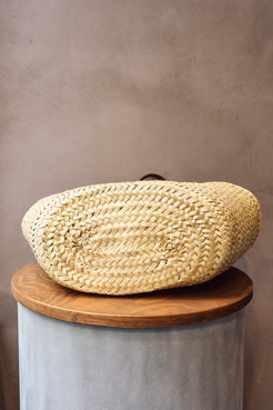 Prada Basket Bag – Natural Woven with Camel Trim