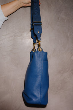 Prada Blue Leather Crossbody Bag