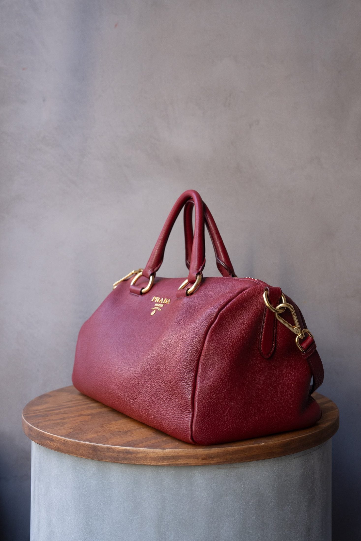 バッグ 05AW PRADA leather boston bag archive Black Prada Aimée Medium Leather Shoulder Bag | PRADA