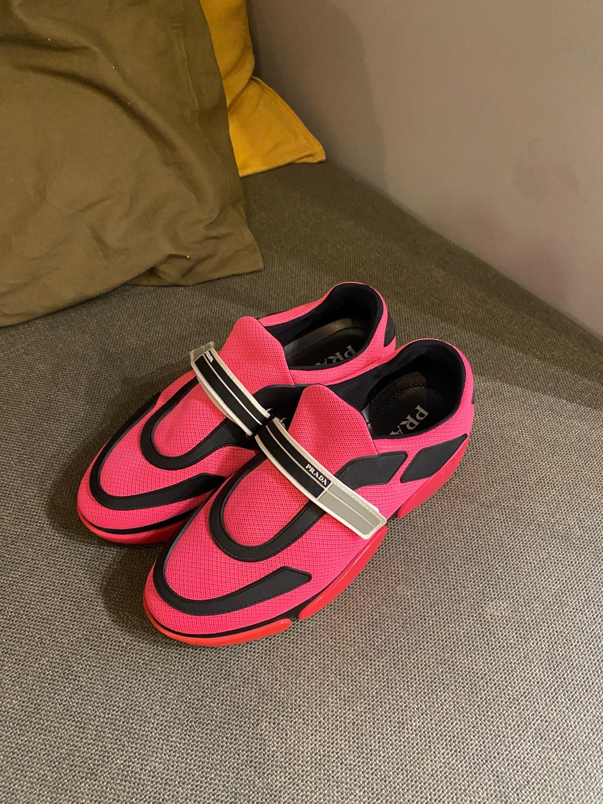 Prada Cloudbust Thunder Sneakers in Neon Pink
