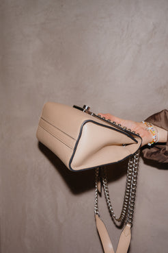 Prada Studded Beige Chain Bag