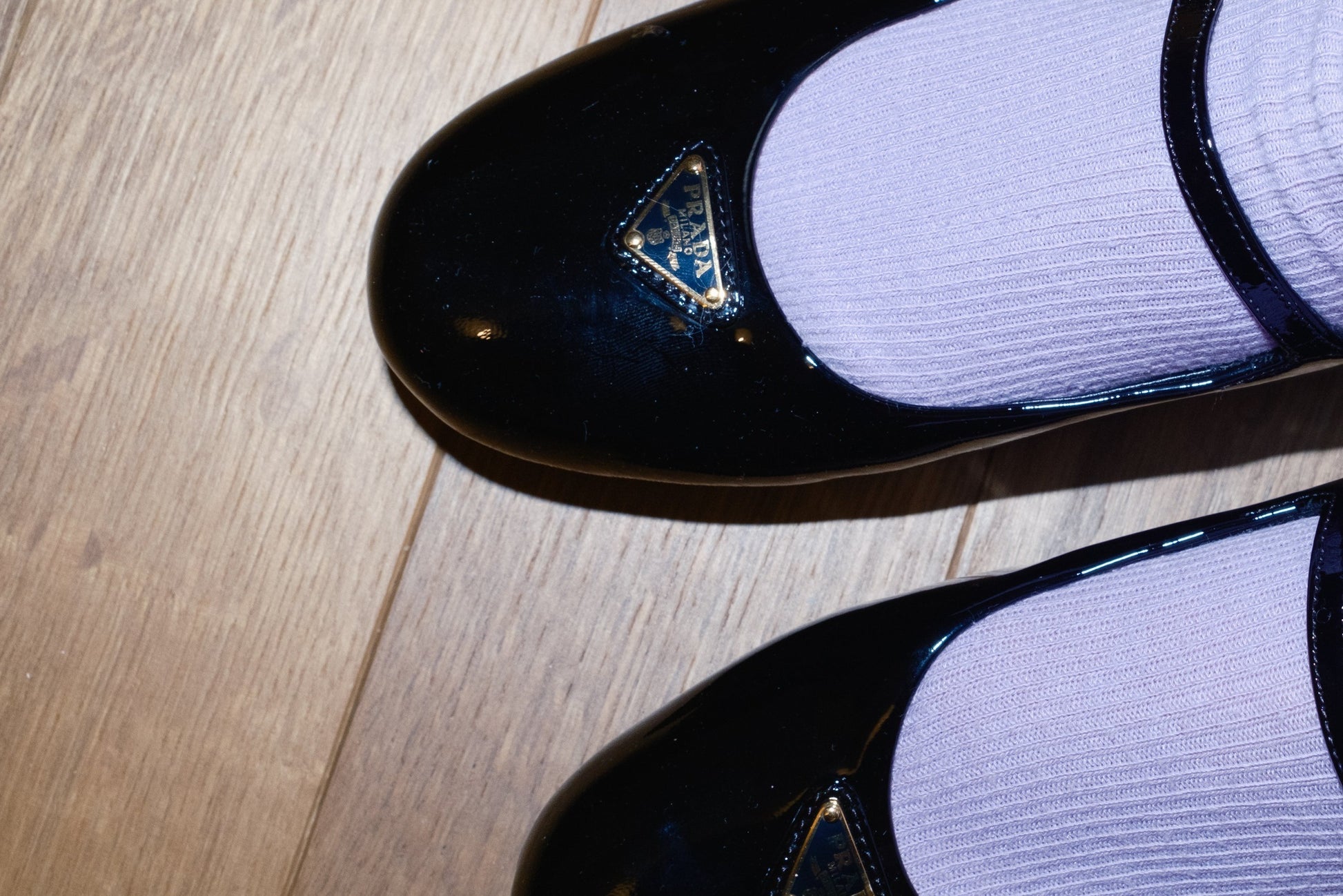 Prada patent leather ballerinas