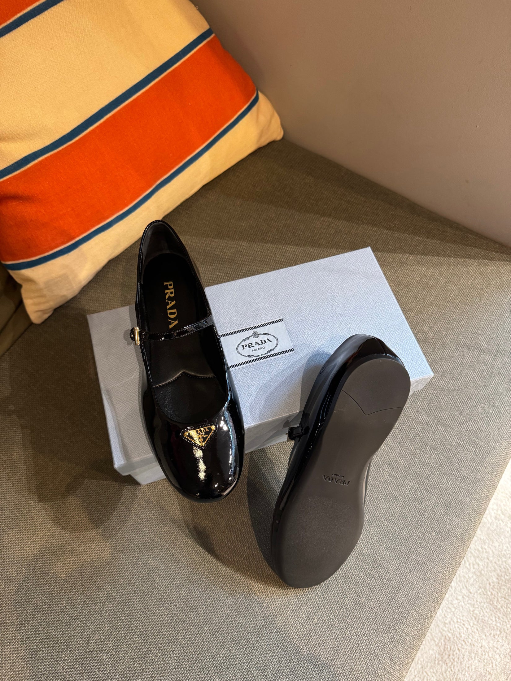 Prada patent leather ballerinas
