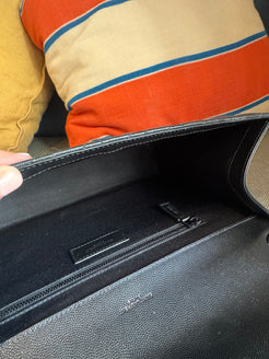 Saint Laurent Black Cassandre Envelope Bag