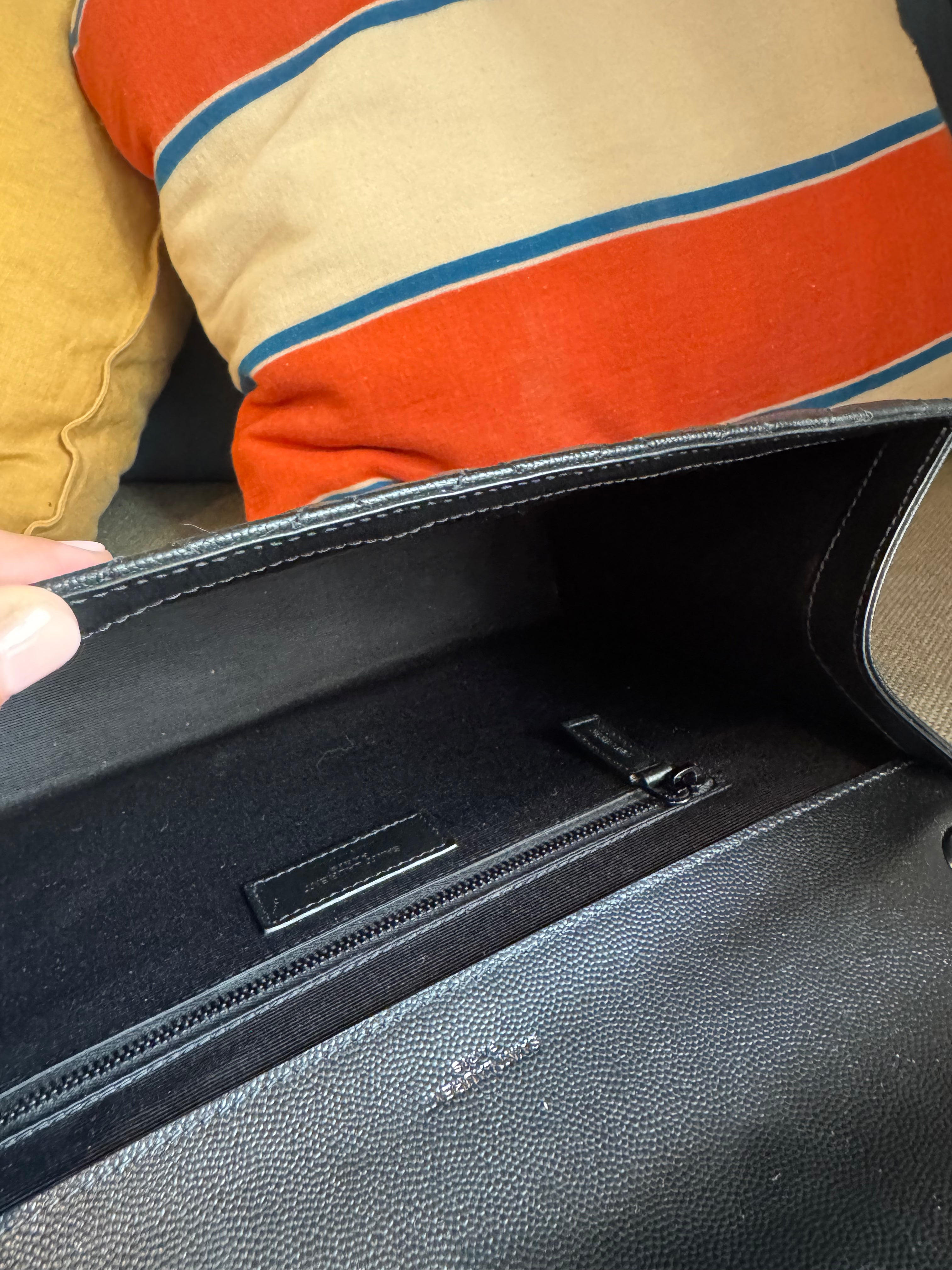 Saint Laurent Black Cassandre Envelope Bag