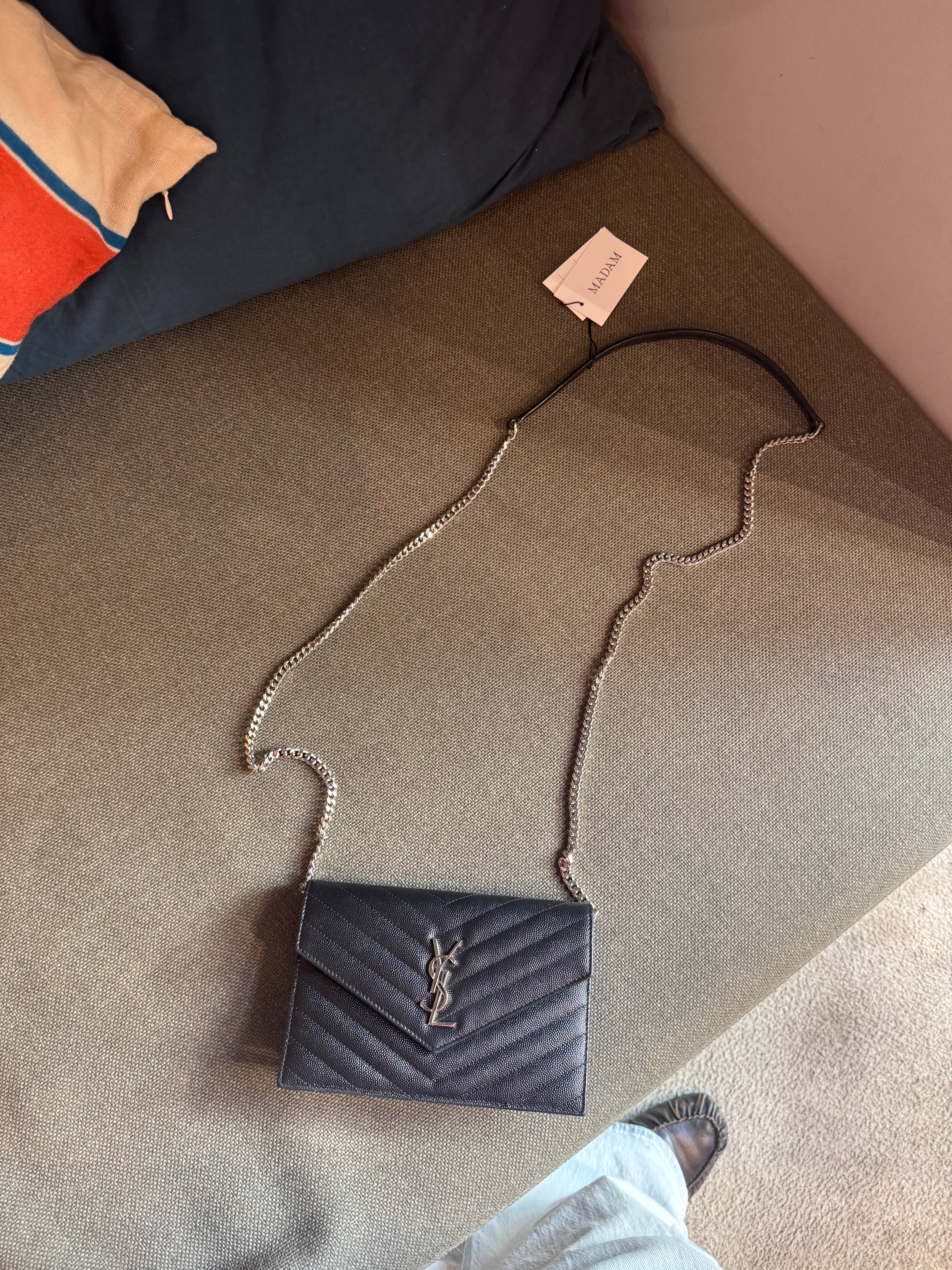 Saint Laurent Cassandre Envelope Chain Wallet