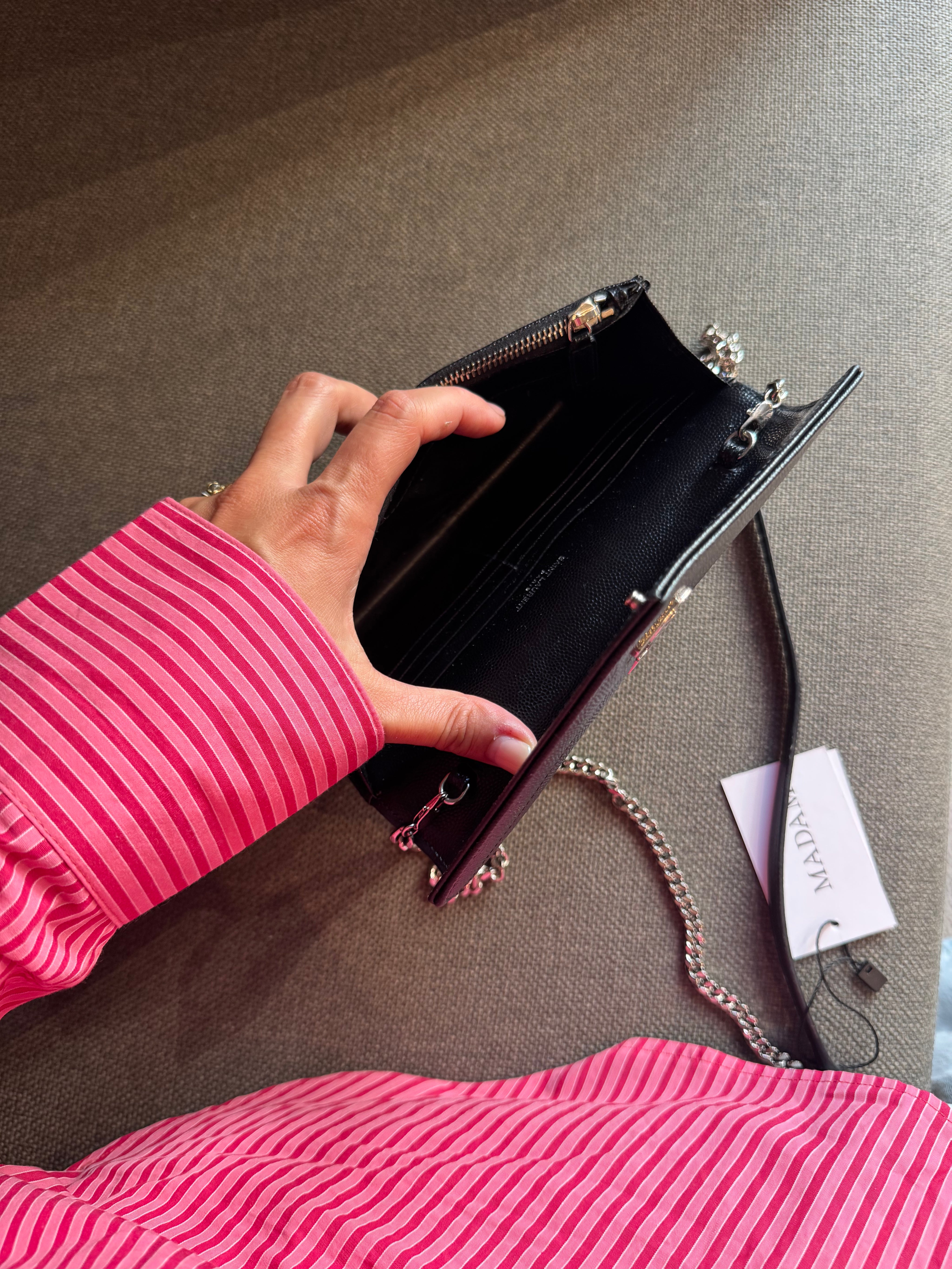 Saint Laurent Cassandre Envelope Chain Wallet
