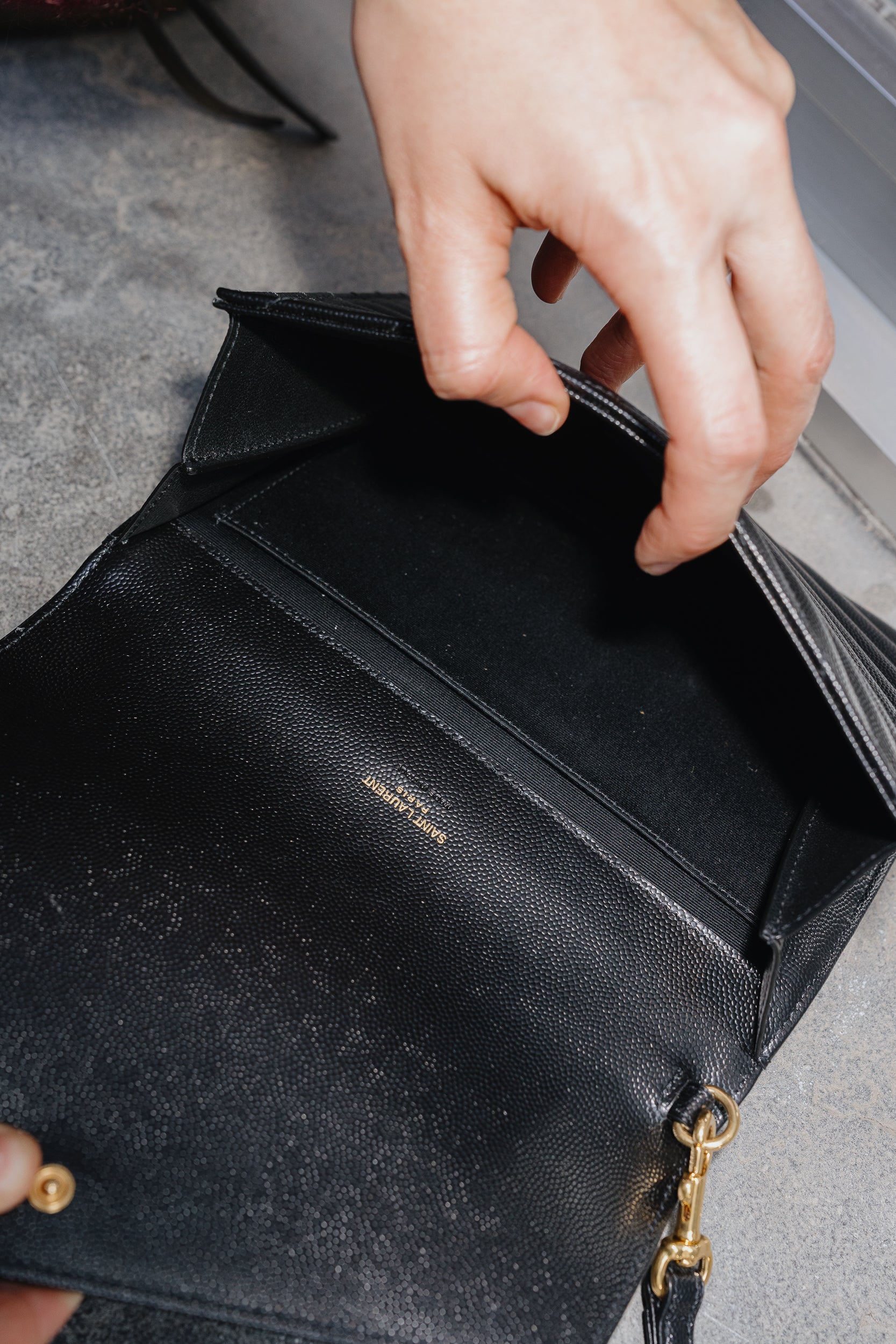 Saint Laurent Cassandre Matelassé Clutch