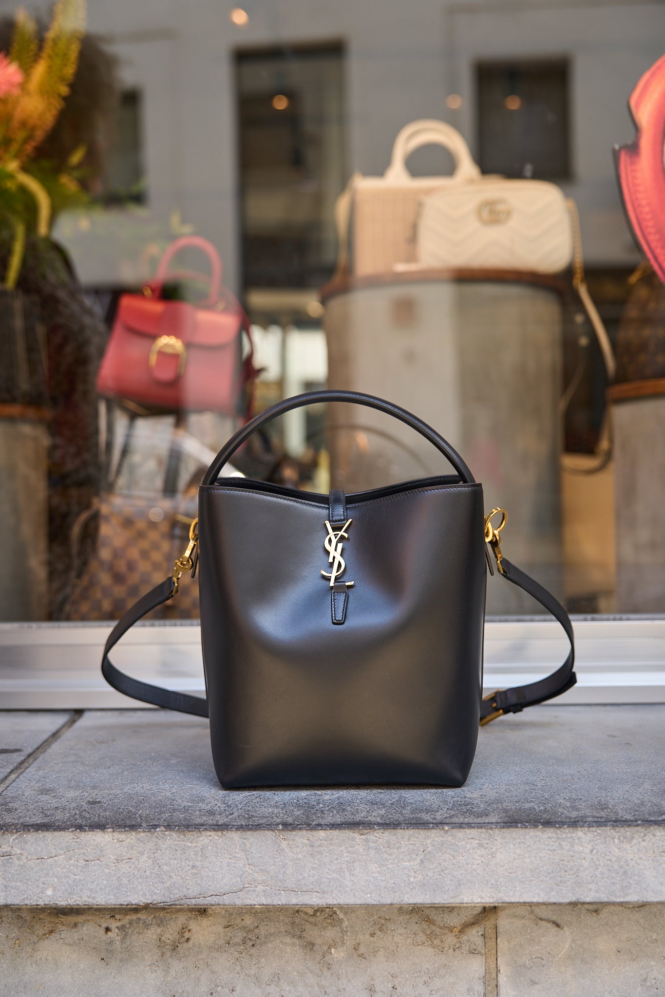 Saint Laurent Le 37 Leather Bucket Bag