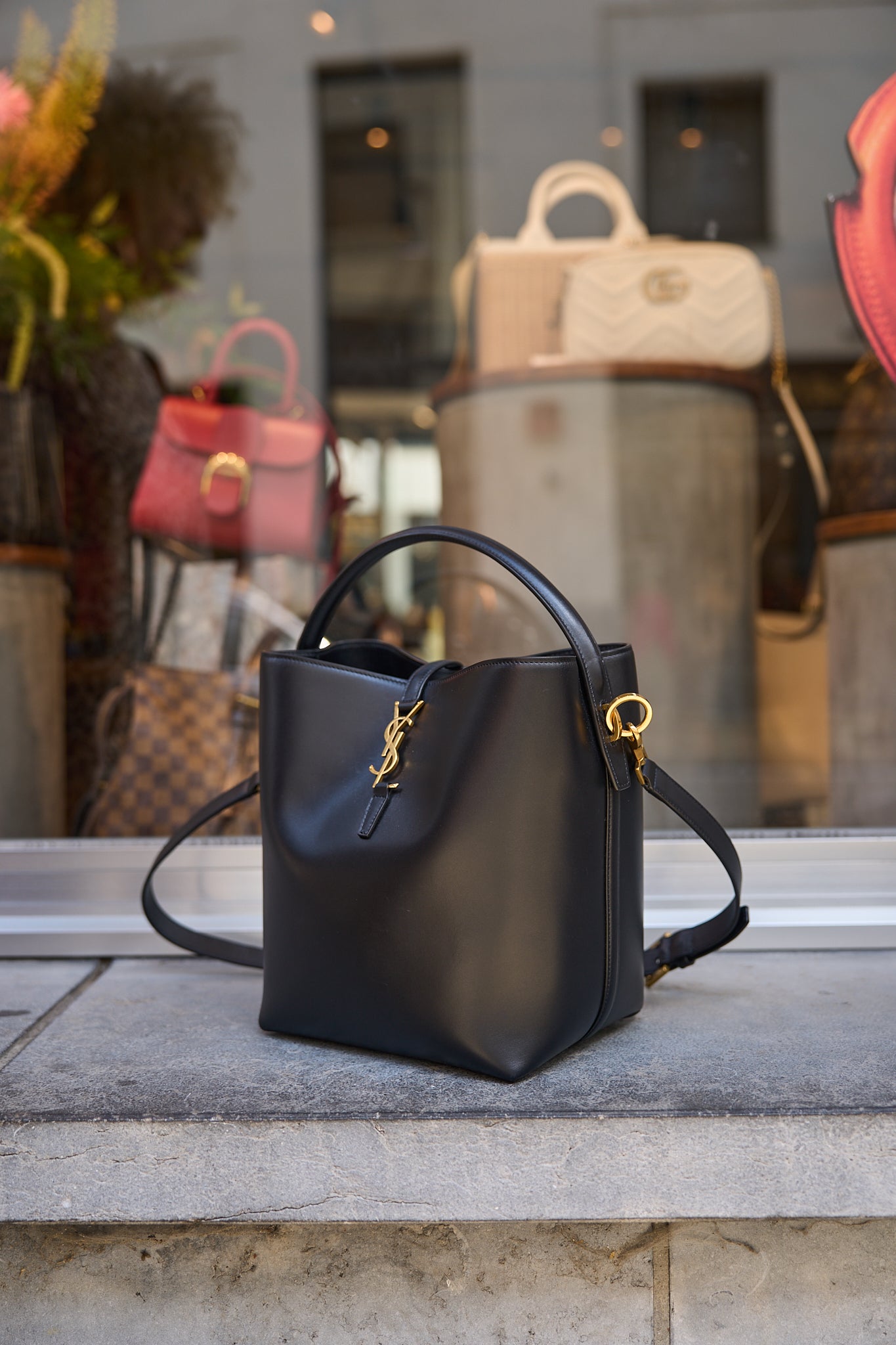 Saint Laurent Le 37 Leather Bucket Bag