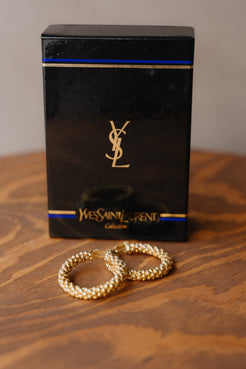 Saint Laurent Vintage Clip-On Hoop Earrings