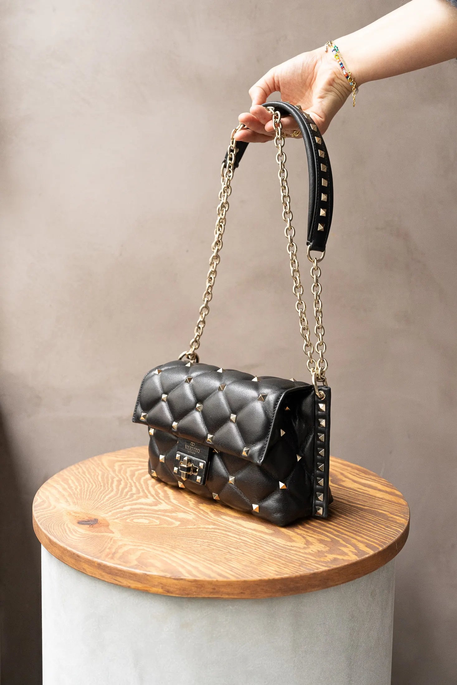 Valentino Black Candystud Bag