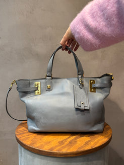 Valentino Blue-Grey Top Handle Bag