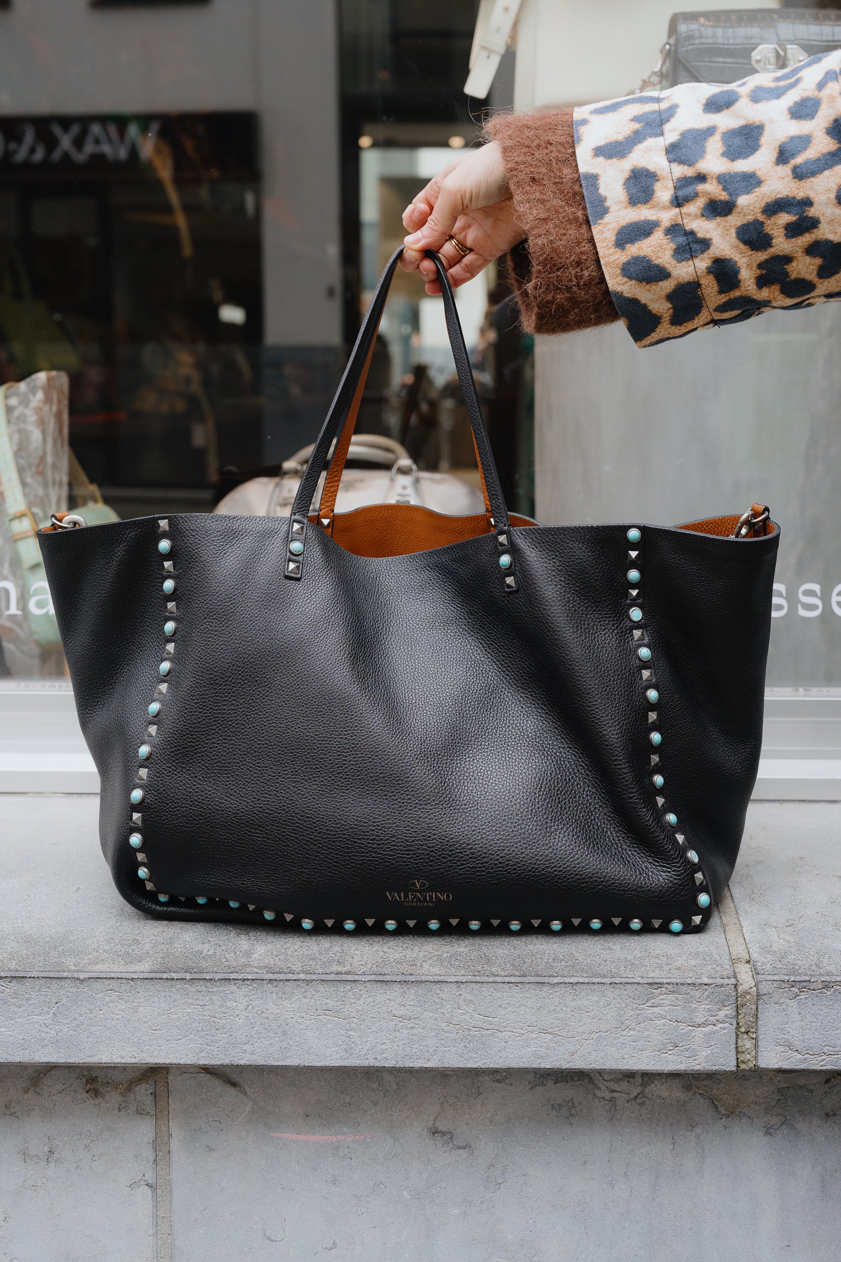 Valentino Studded Reversible Tote