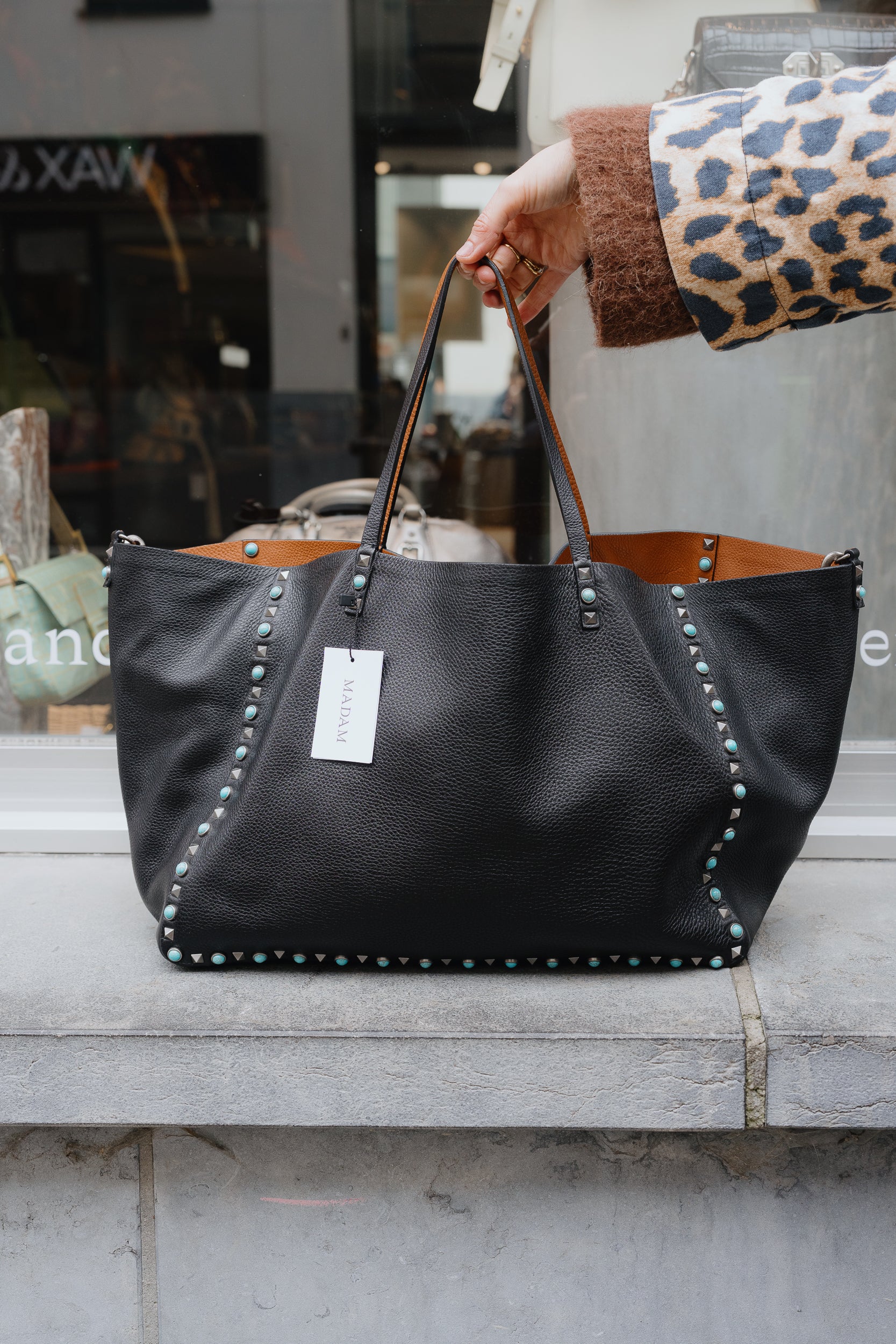 Valentino Studded Reversible Tote