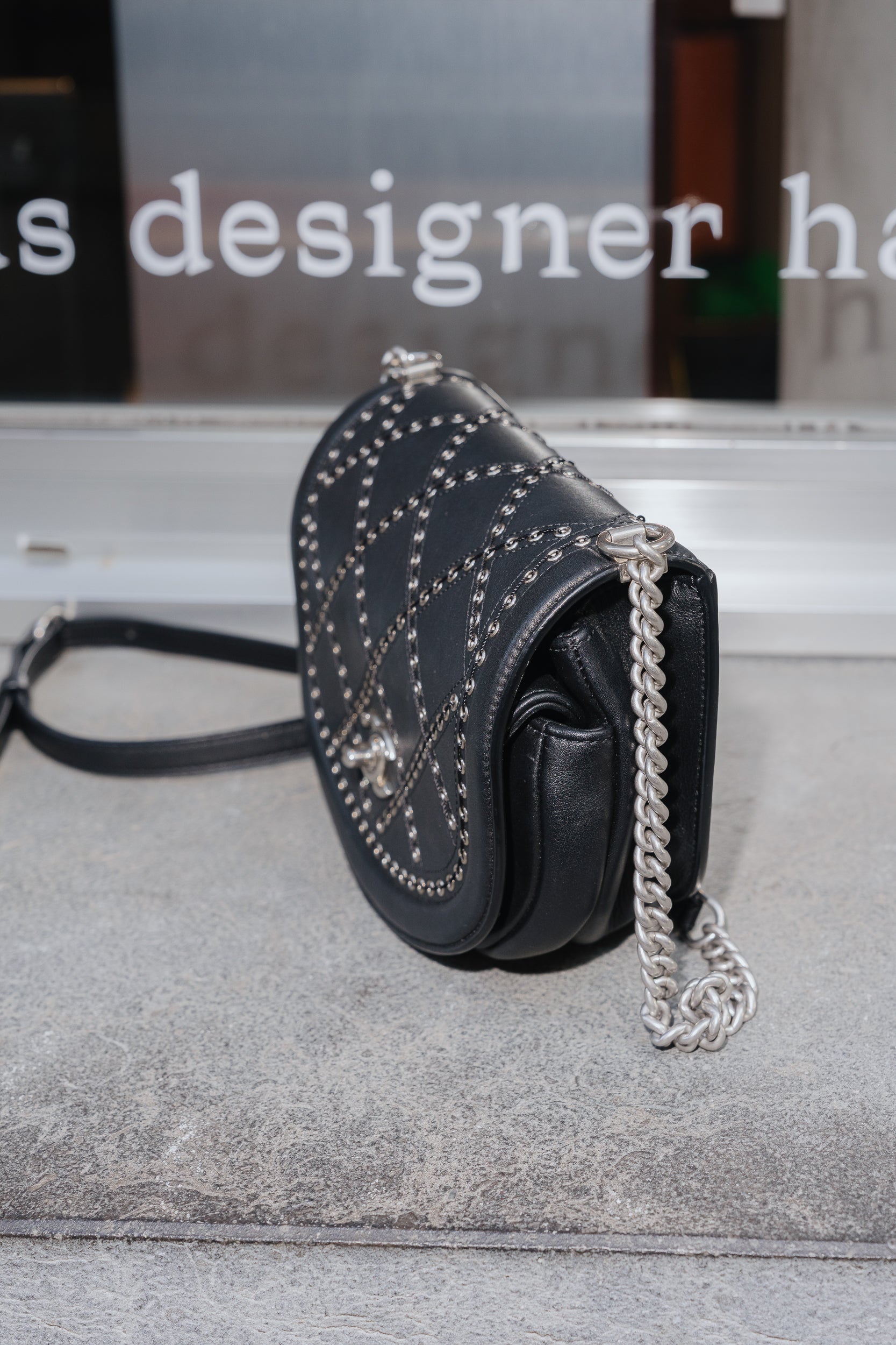 chanel Coco Eyelets Round Flap Bag