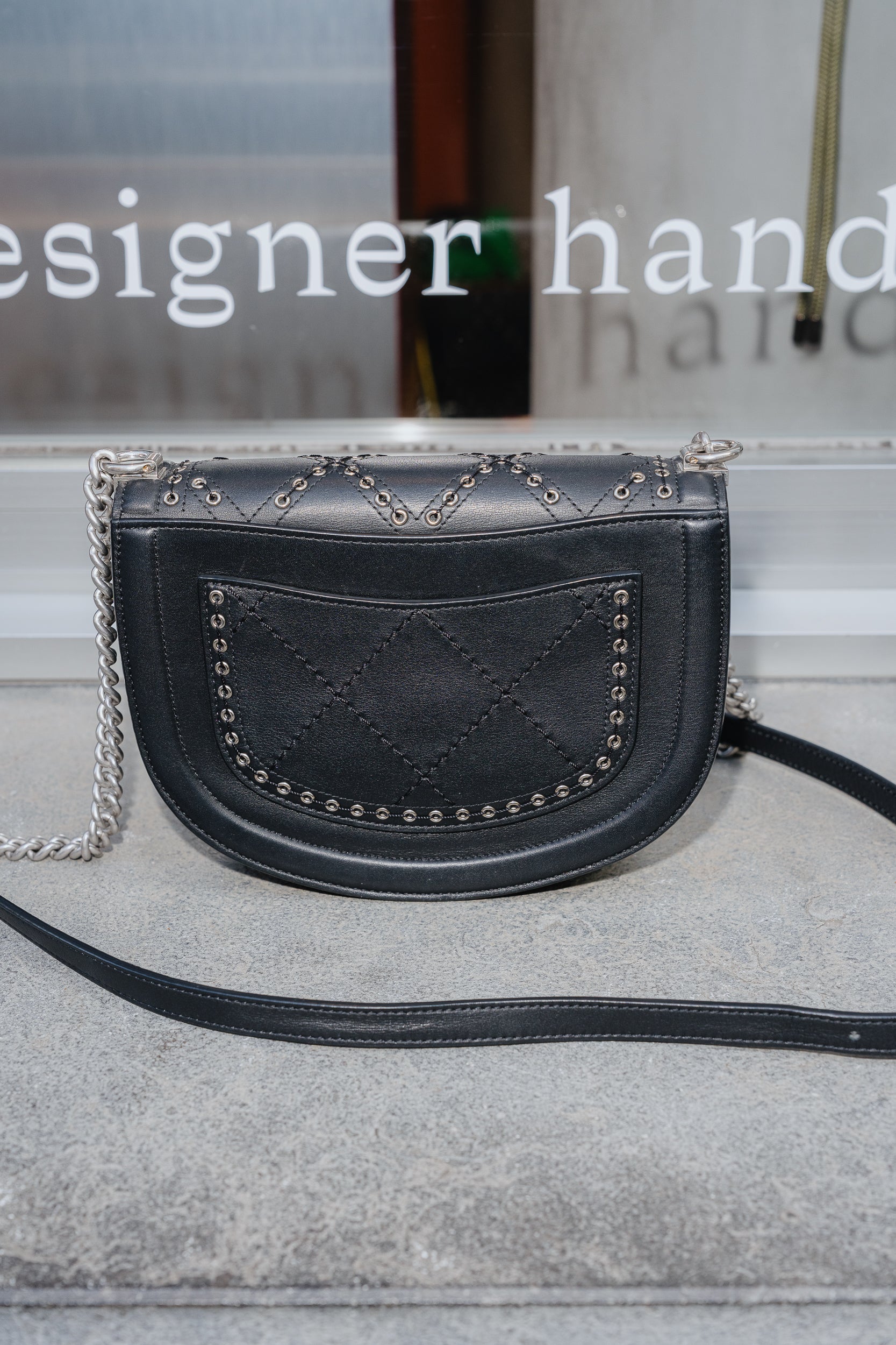 chanel Coco Eyelets Round Flap Bag